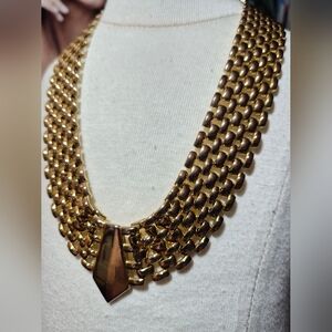 Vintage Gold Mesh Necklace